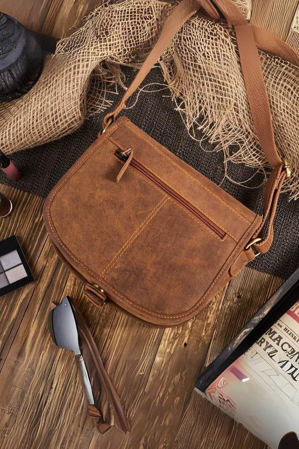 Sac en cuir naturel Galanter - Ostensia